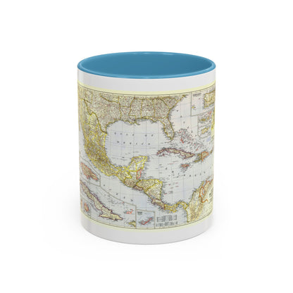Central America - The Caribbean (1947) (Map) Accent Coffee Mug