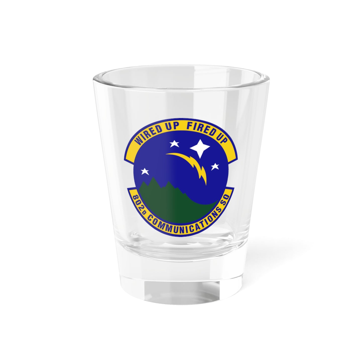 802d Communications Squadron (U.S. Air Force) Shot Glass 1.5oz