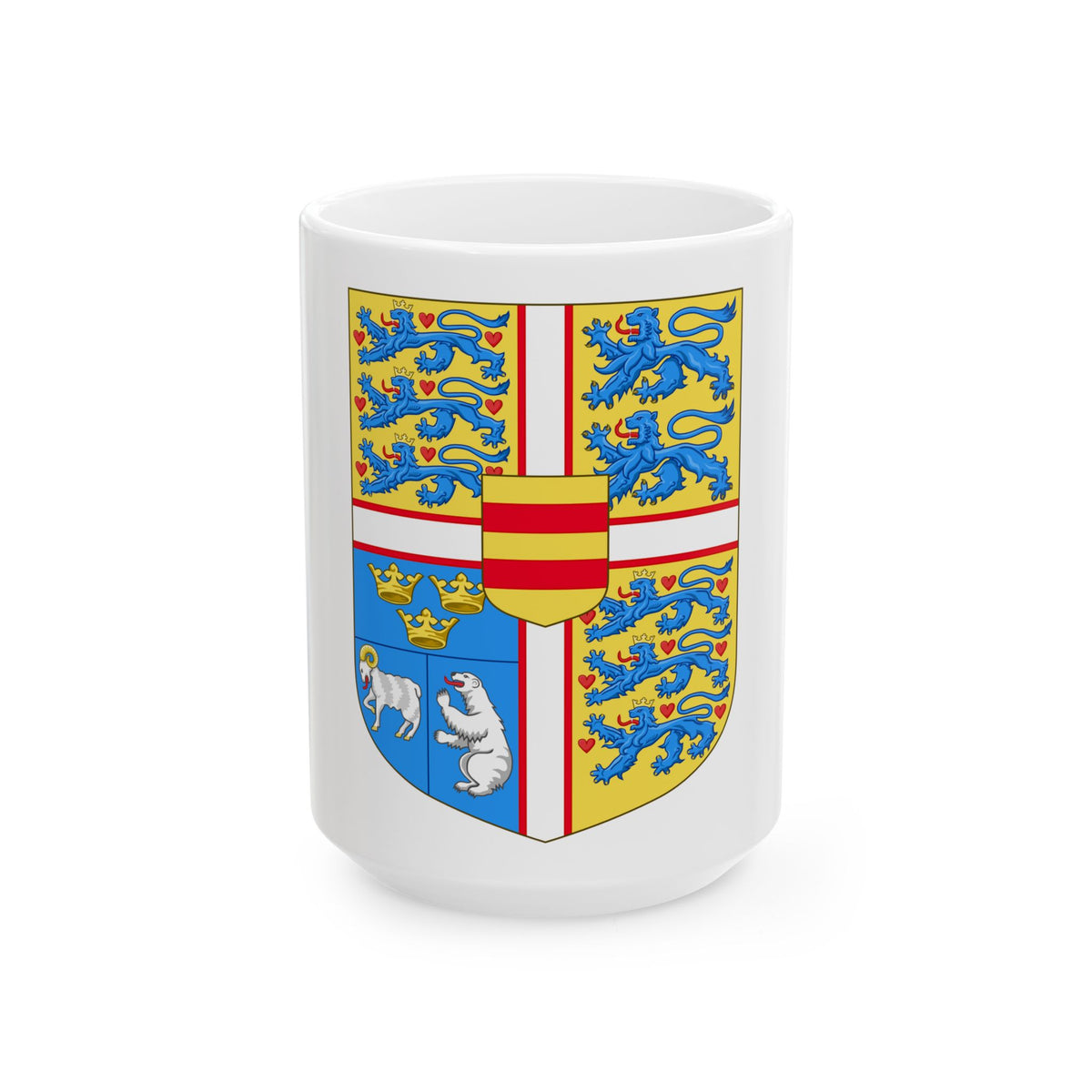 Royal arms of Denmark - White Coffee Mug