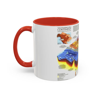 North America - The Shaping of a Continent (1985) (Map) Accent Coffee Mug