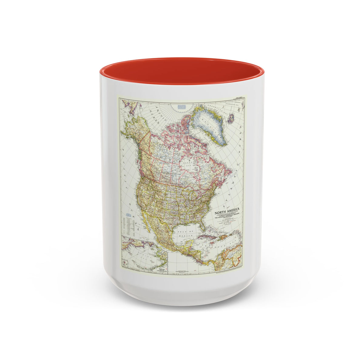 North America (1952) (Map) Accent Coffee Mug
