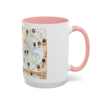 World Map - Explorers (1998) (Map) Accent Coffee Mug