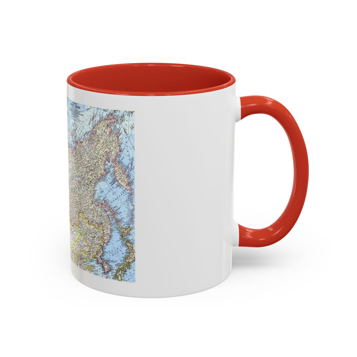 Russia - Eastern Soviet Union (1967) (Map) Accent Coffee Mug