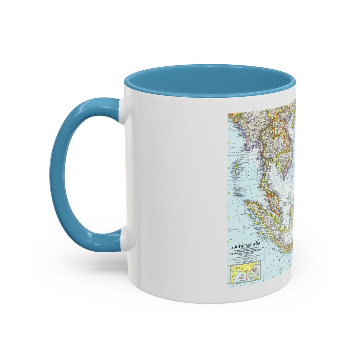 Asia - Southeast (1961) (Map) Accent Coffee Mug