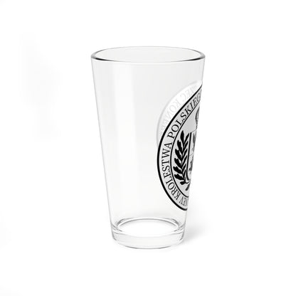Seal of the General Confederation of the Kingdom of Poland (Poland) (Coat of Arms) Pint Glass 16oz