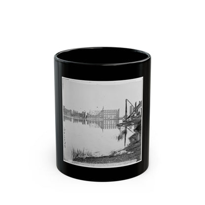 Richmond, Va. Ruined Buildings On Banks Of The Canal Basin (U.S. Civil War) Black Coffee Mug