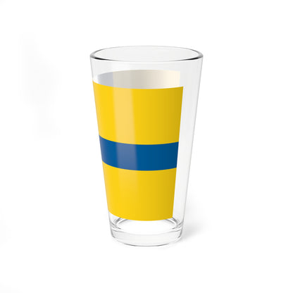 Flag of Ostergotland (Sweden) Pint Glass 16oz