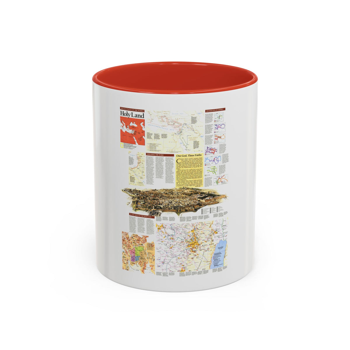 Middle East - Holy Land 2 (1989) (Map) Accent Coffee Mug