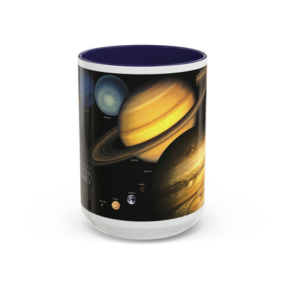 Space - The Solar System - Our Celestial Family (1990) (Map) Accent Coffee Mug