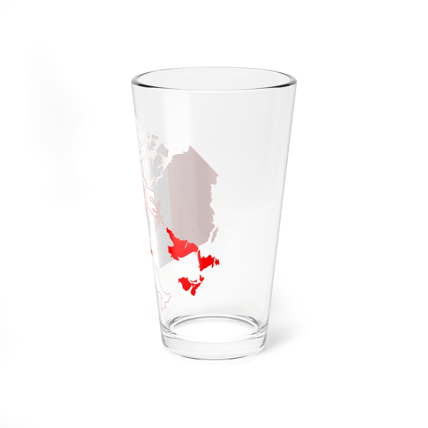 Canada flag map without Quebec (Canada) Pint Glass 16oz