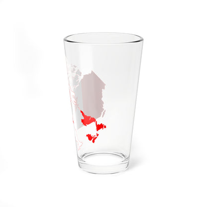 Canada flag map without Quebec (Canada) Pint Glass 16oz