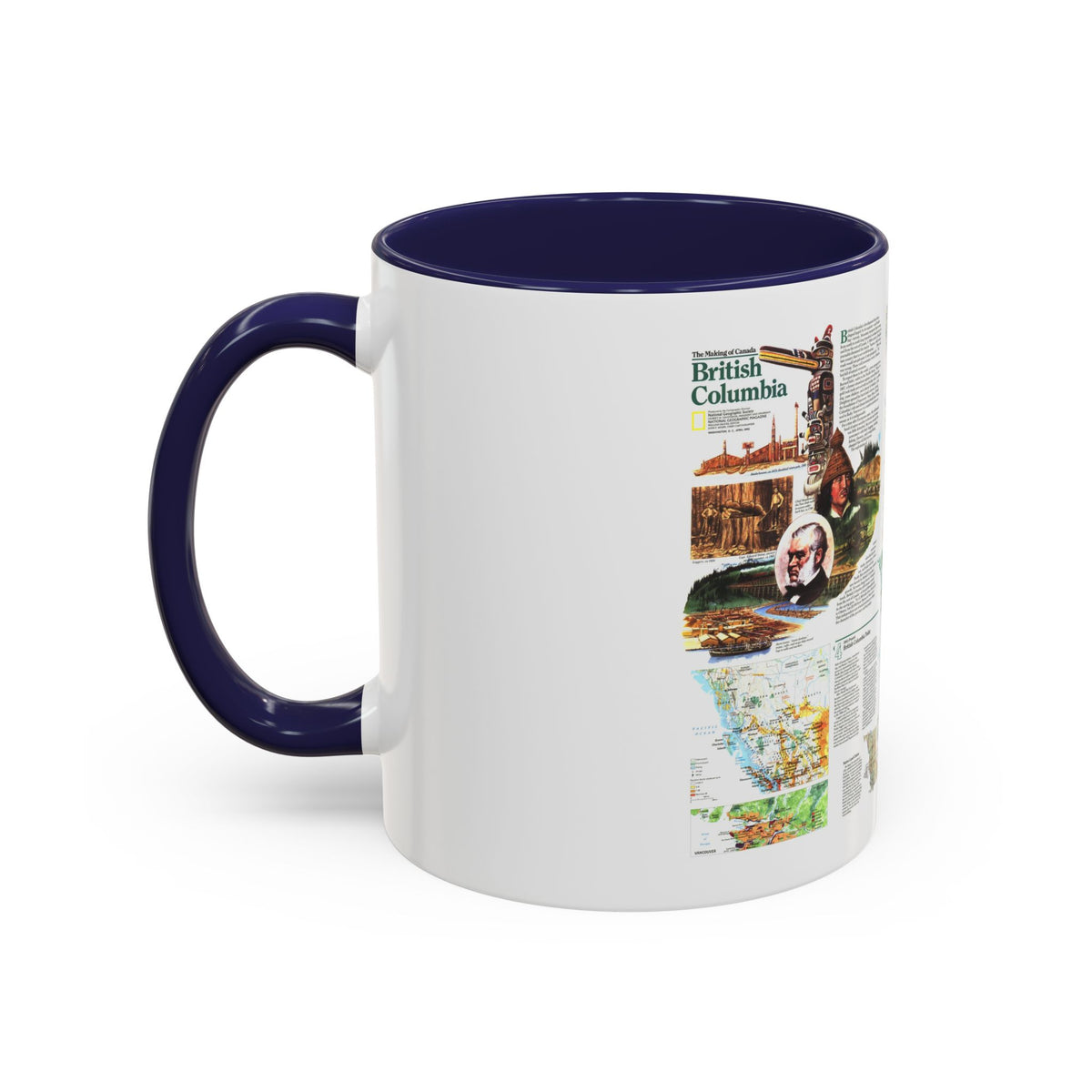 Canada - British Columbia 2 (1992) (Map) Accent Coffee Mug
