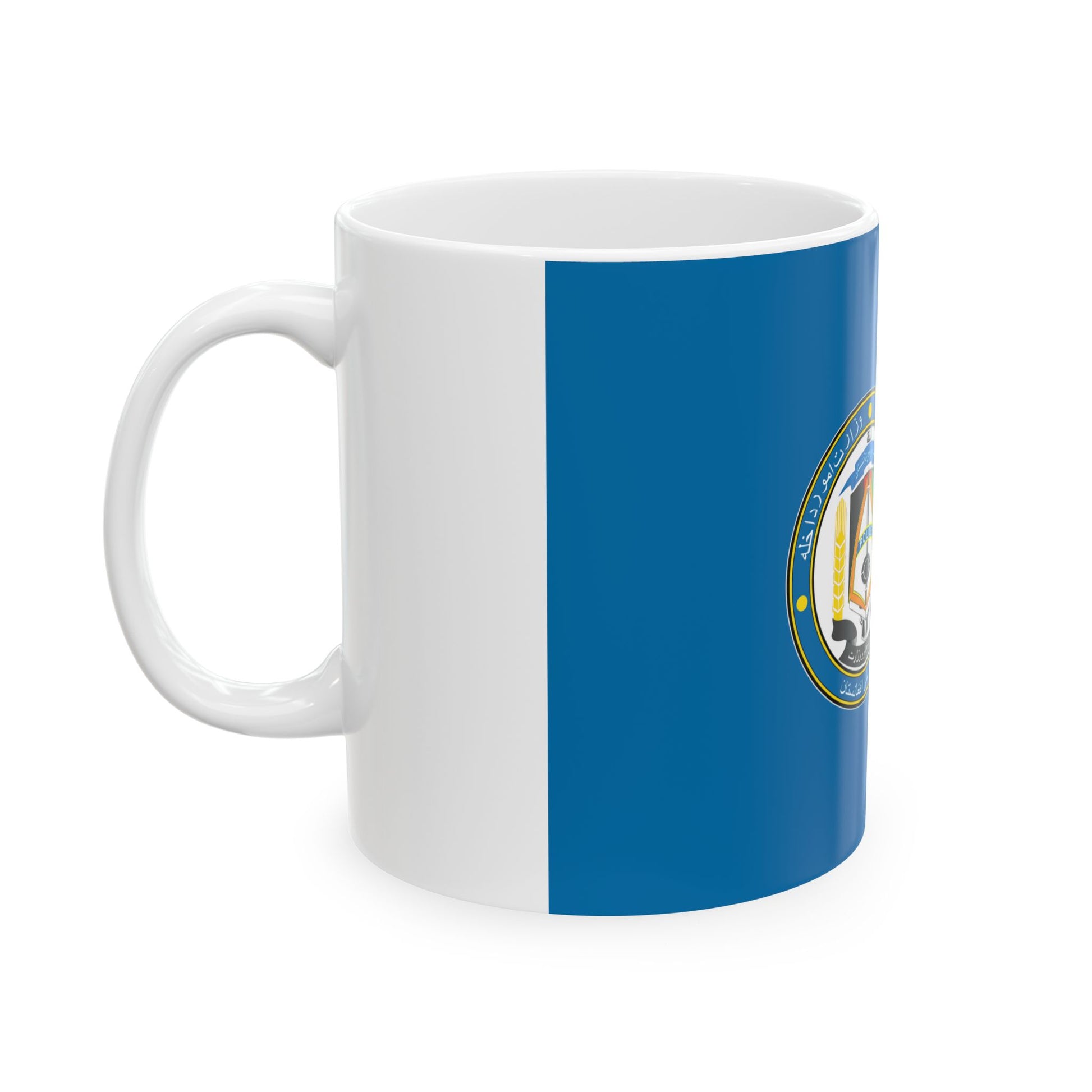 Flag of the Afghan National Police Pashto and Dari - White Coffee Mug-Go Mug Yourself