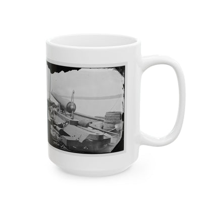 James River, Va. Bow Of Confederate Gunboat Teaser, Lt. Hunter Davidson, Captured By U.S.S. Maratanza On July 4, 1862 (U.S. Civil War) White Coffee Mug