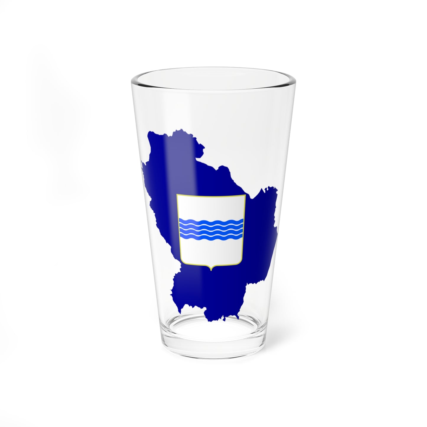 Flag map of Basilicata (Italy) Pint Glass 16oz