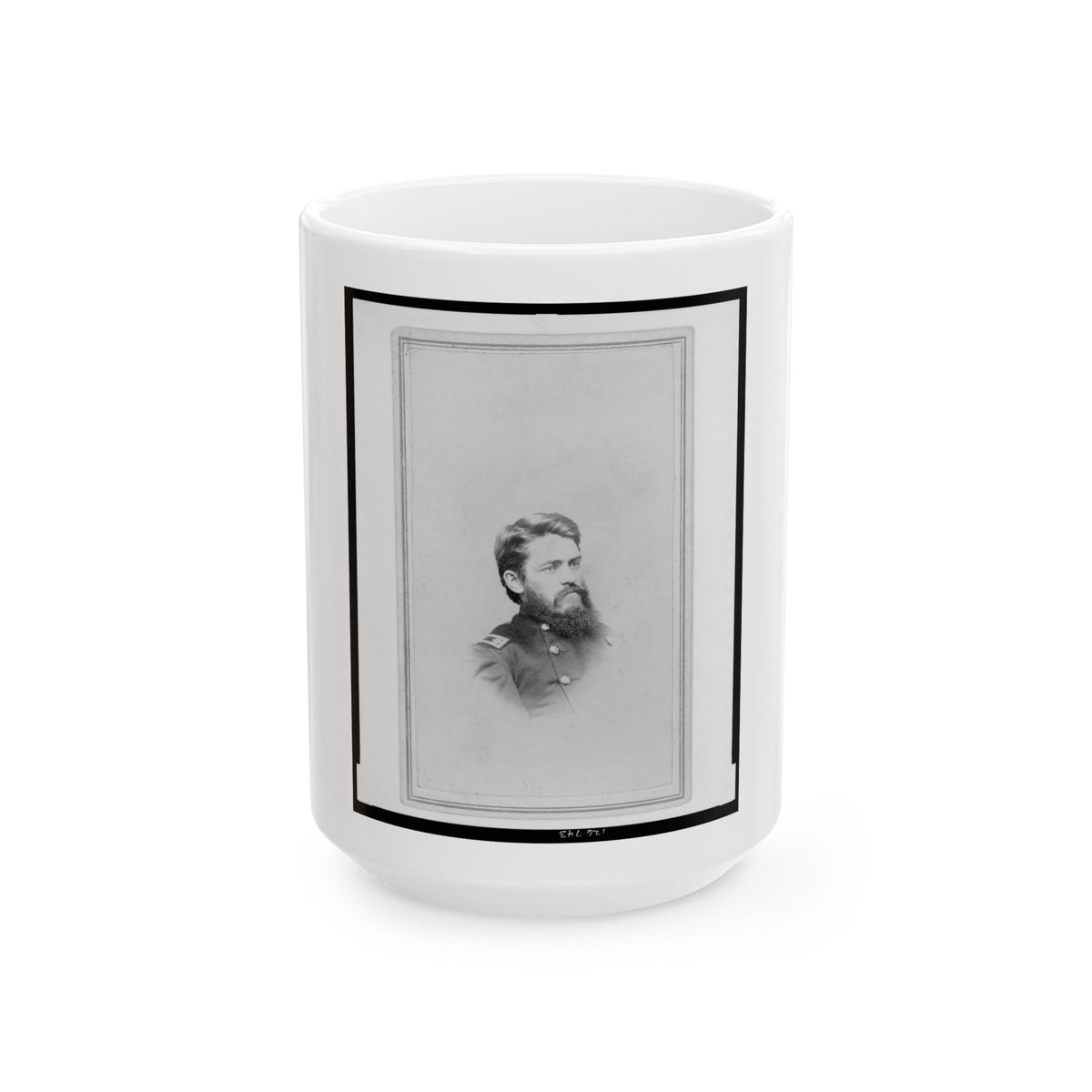 B. F. Sceva, Lt. Col., 10th N.Y. Cavalry Regiment, Head-And-Shoulders Portrait, Facing Right (U.S. Civil War) White Coffee Mug