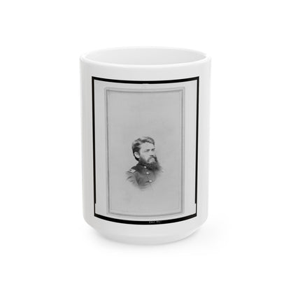 B. F. Sceva, Lt. Col., 10th N.Y. Cavalry Regiment, Head-And-Shoulders Portrait, Facing Right (U.S. Civil War) White Coffee Mug