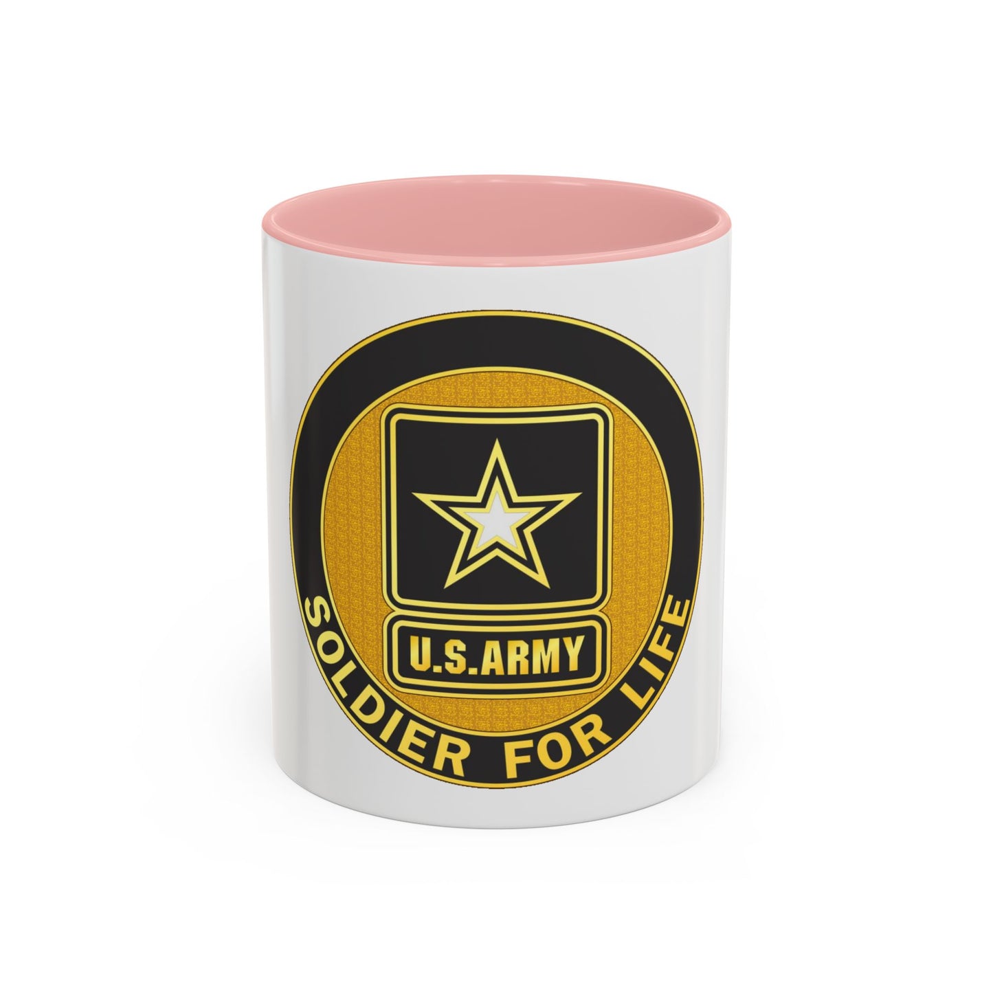 Soldier for Life Lapel Button (U.S. Army) Accent Coffee Mug