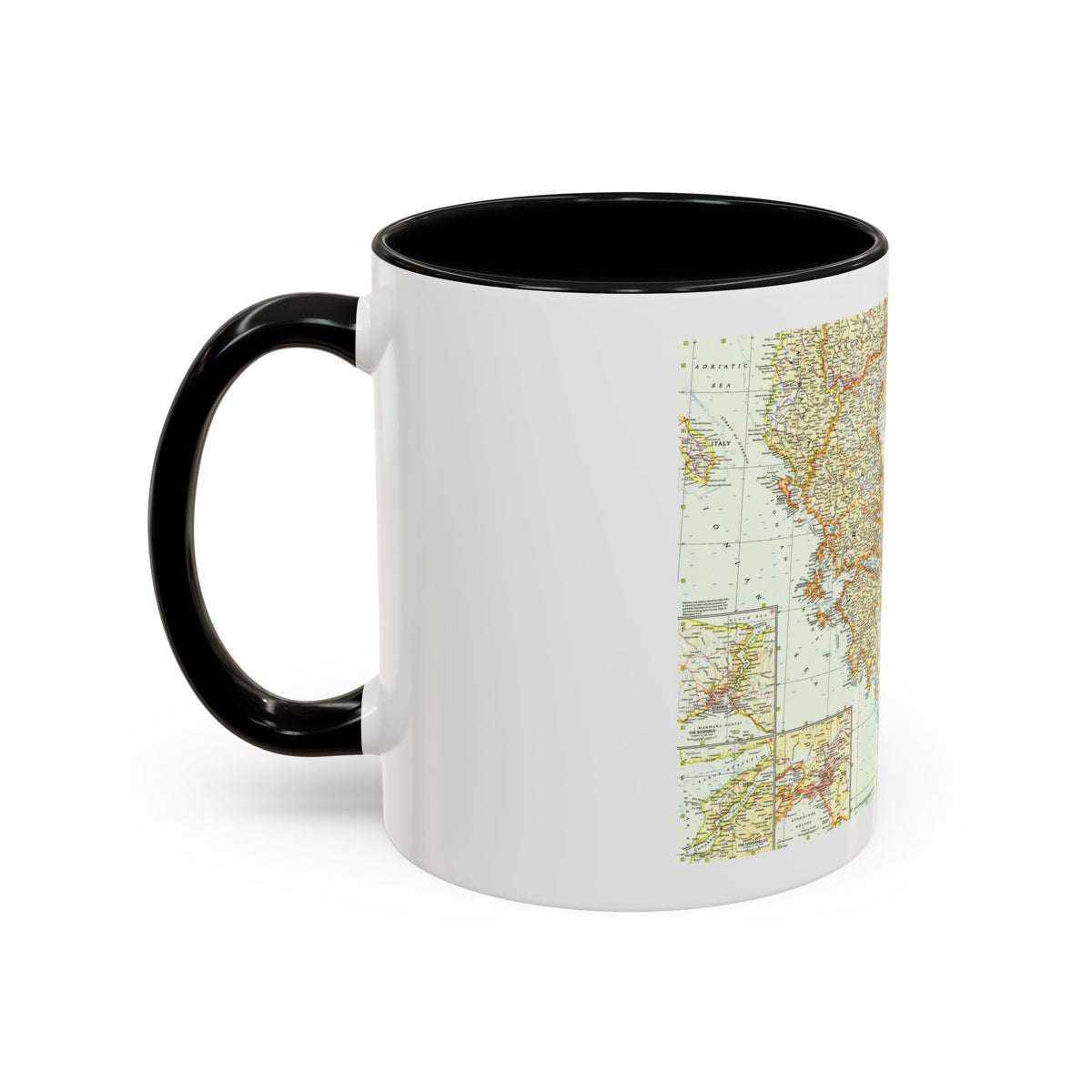 Greece and the Aegean (1958) (Map) Accent Coffee Mug