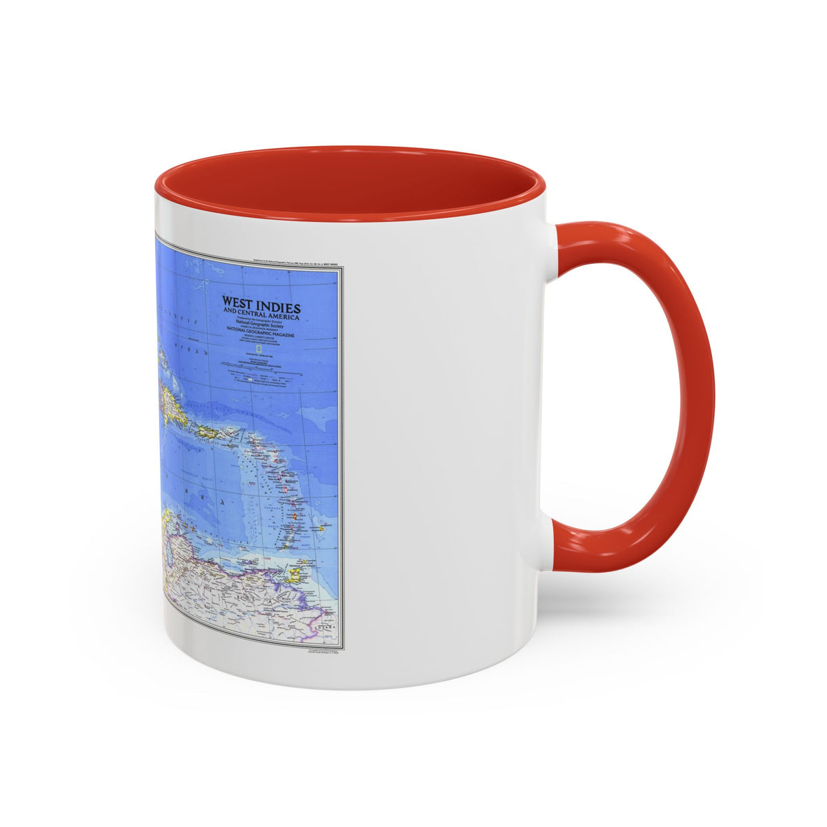 Central America & West Indies(1981) (Map) Accent Coffee Mug