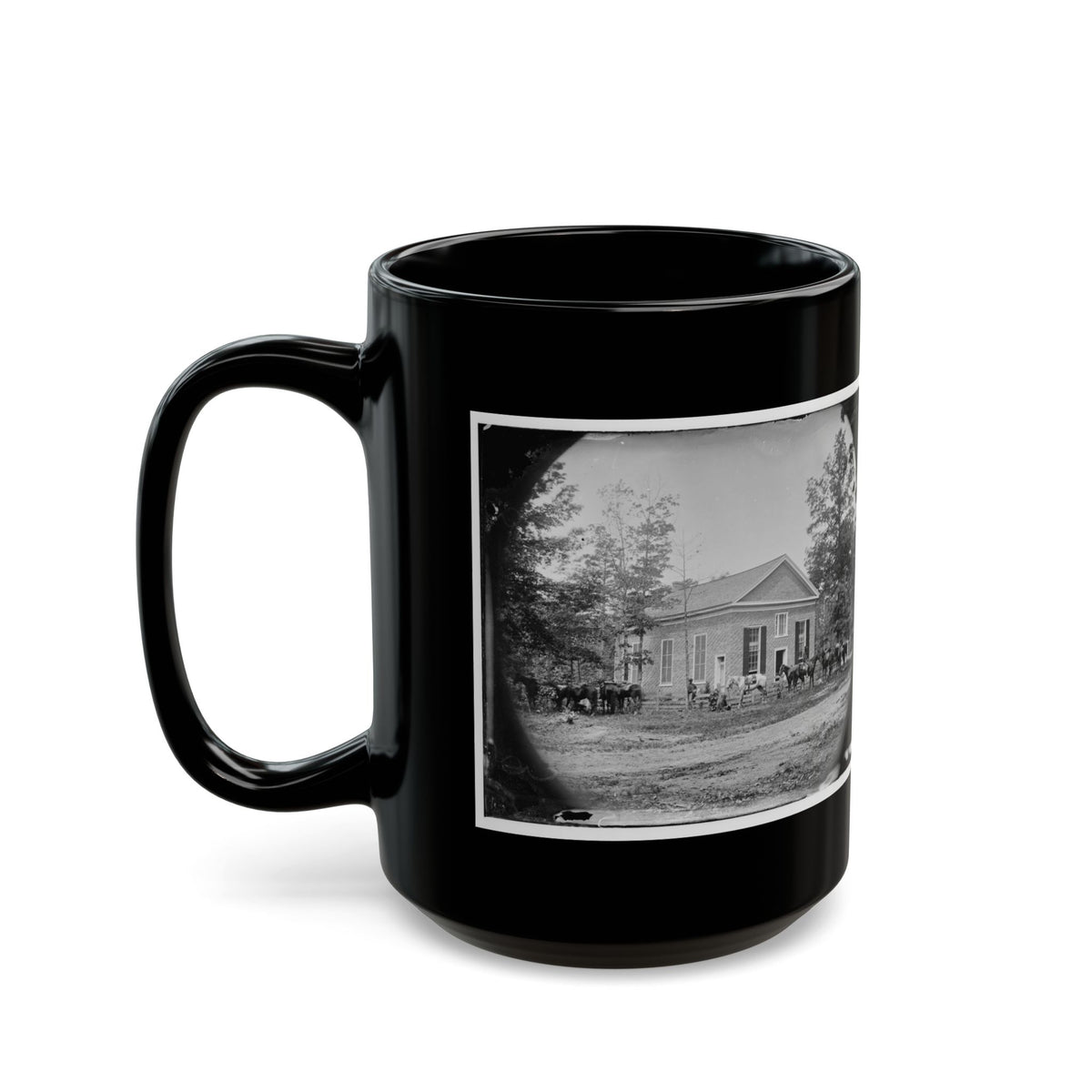 Bethel Church, Va. View Of The Church, Temporary Headquarters Of Gen. Ambrose E. Burnside (U.S. Civil War) Black Coffee Mug