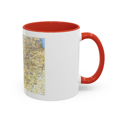 USA - Central Plains 1 (1985) (Map) Accent Coffee Mug