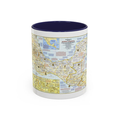 Central America - Archeological Map 1 (1968) (Map) Accent Coffee Mug