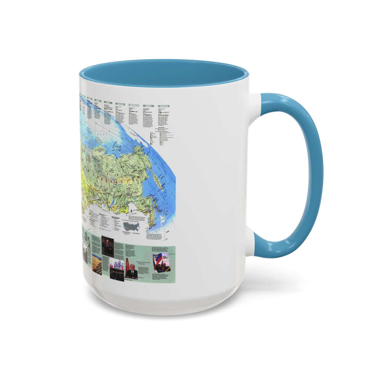 Russia - Communism to Capitalism (1993) (Map) Accent Coffee Mug