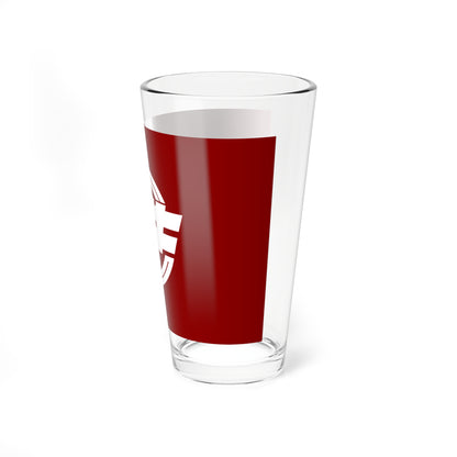 Flag of Ushiku Ibaraki (Japan) Pint Glass 16oz
