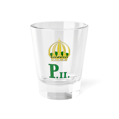 Imperial Monogram of Emperor Pedro II of Brazil Variant (Brazil) (Coat of Arms) Shot Glass 1.5oz