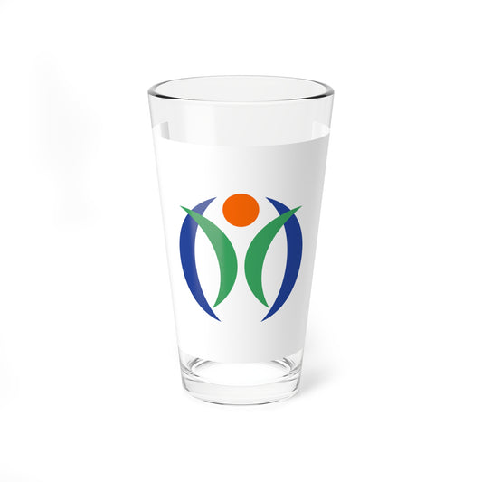 Flag of Kazo Saitama (Japan) Pint Glass 16oz