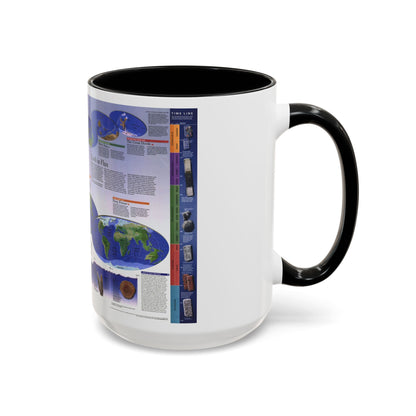 World Map - Physical Earth 2 (1998) (Map) Accent Coffee Mug