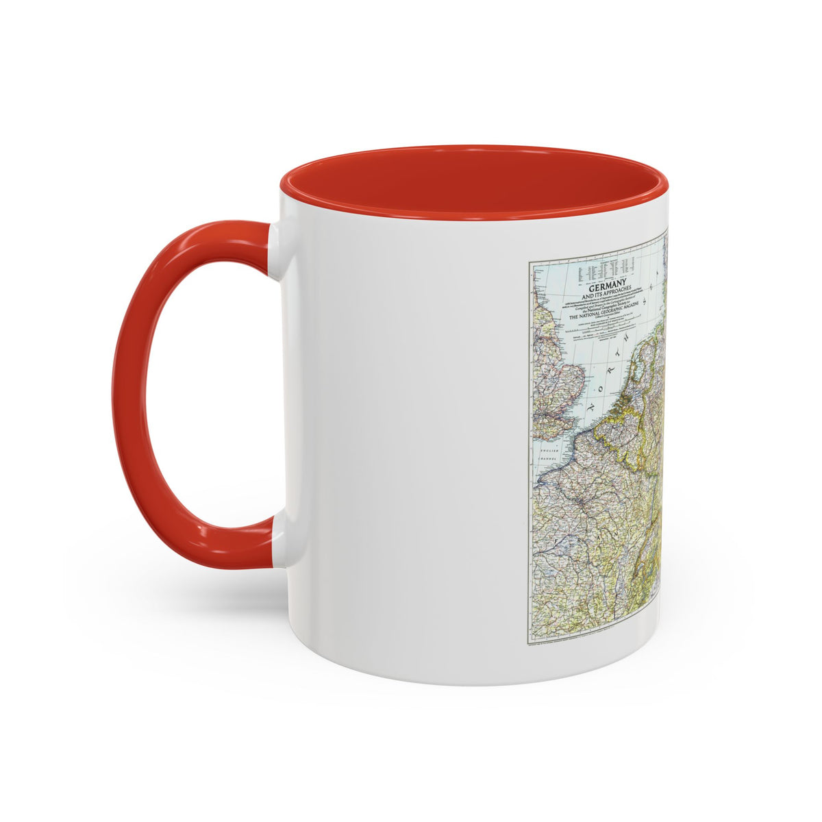 Germany and its Approaches (1944) (Map) Accent Coffee Mug