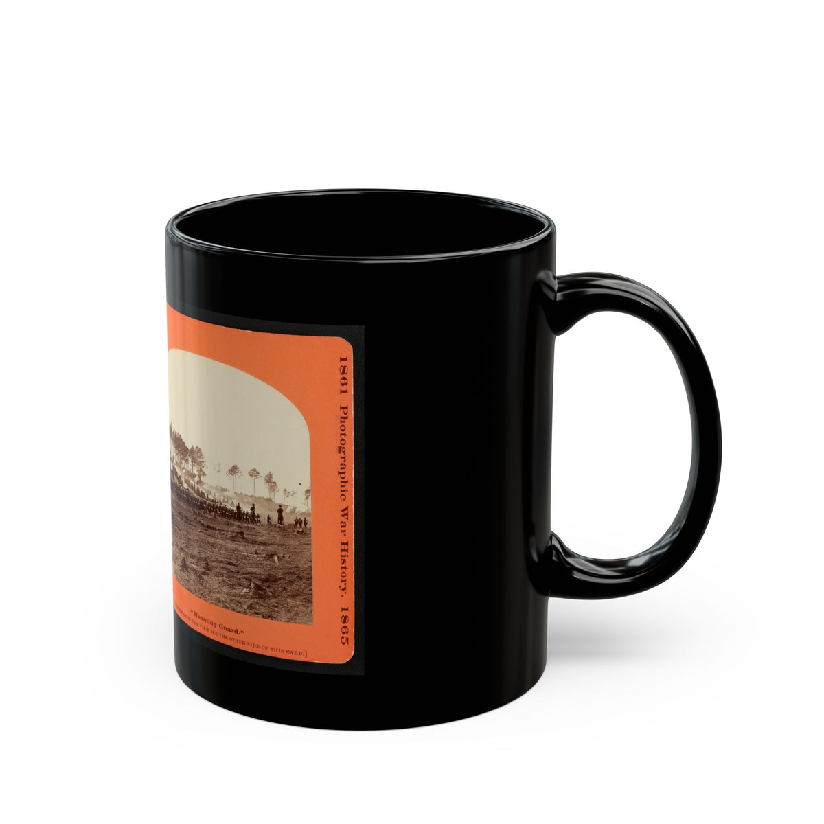 Mounting Guard  001 (U.S. Civil War) Black Coffee Mug