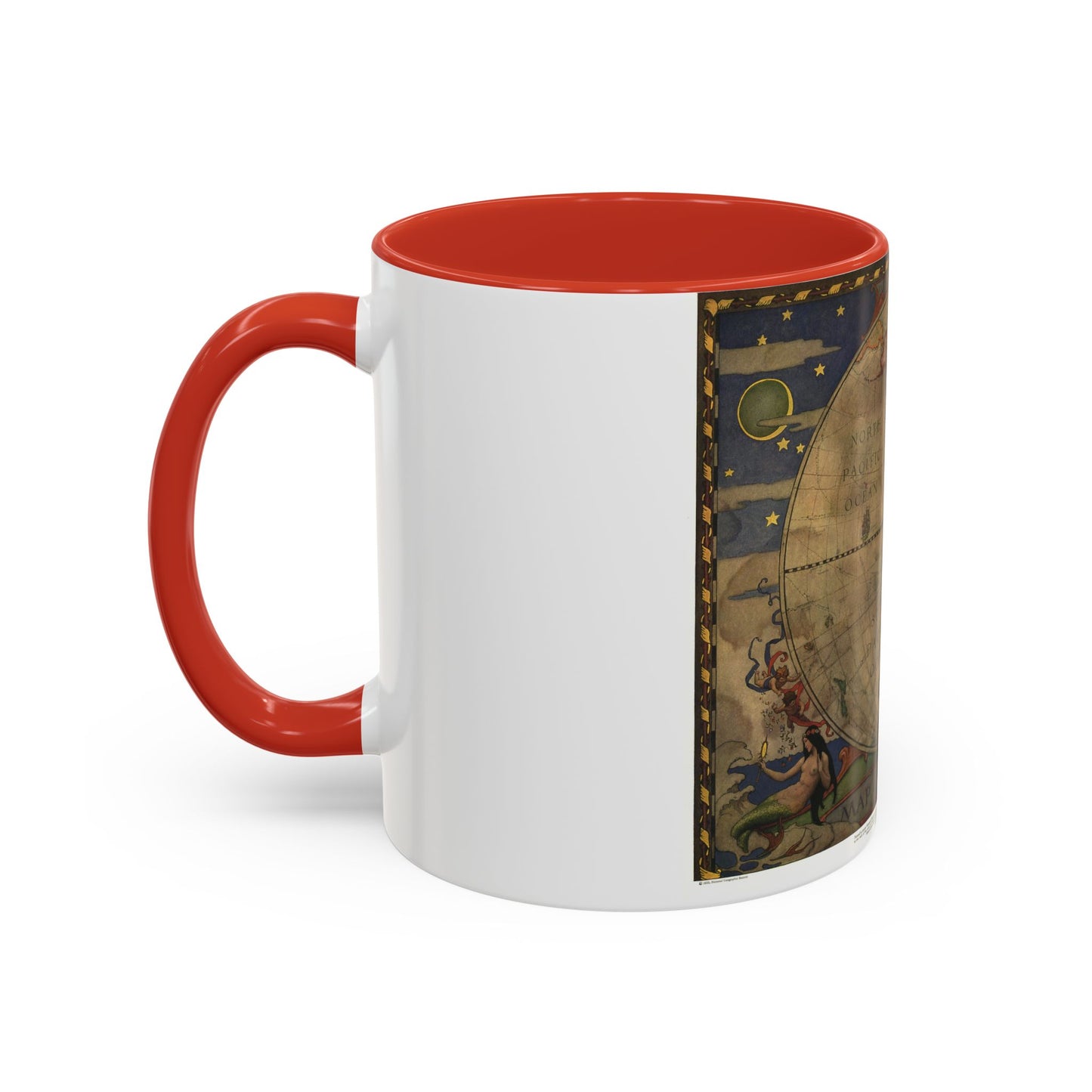 Map of Discovery- Western Hemisphere (1928) (Map) Accent Coffee Mug