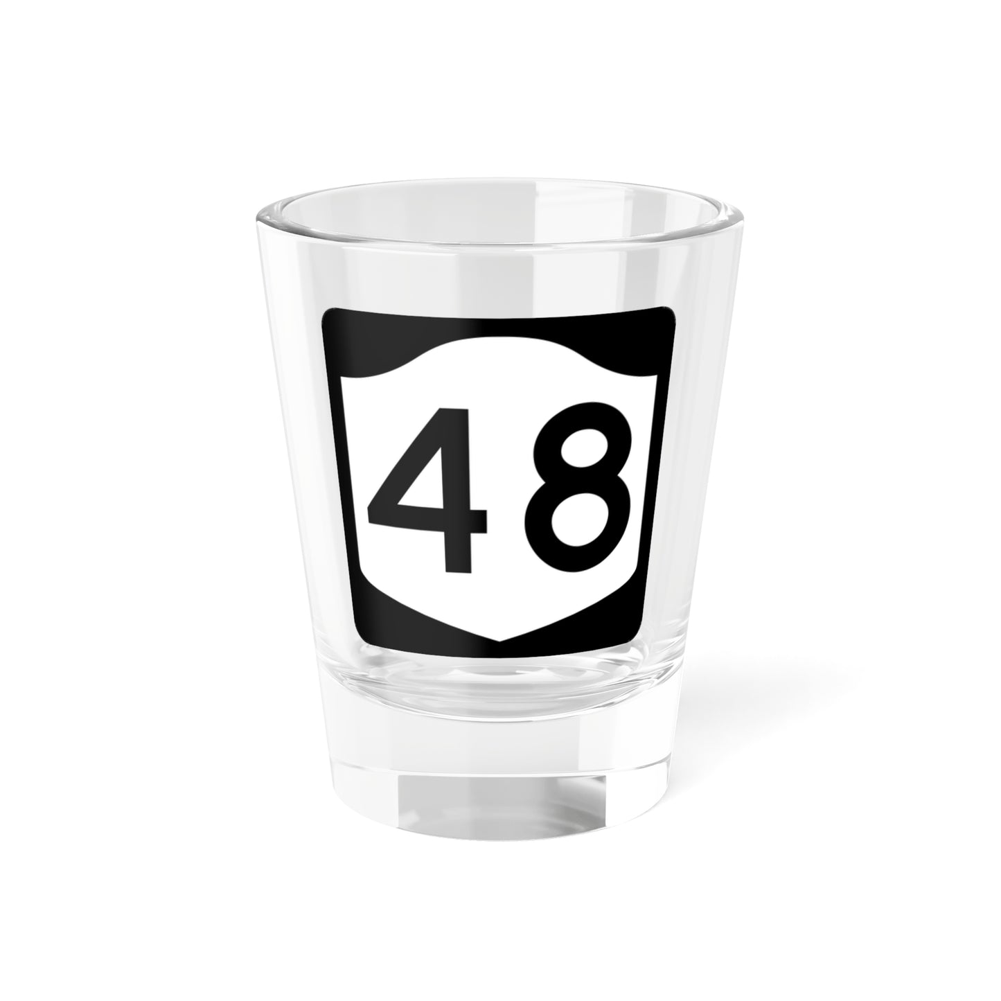 NY-48 (New York) (Road Sign) Shot Glass 1.5oz