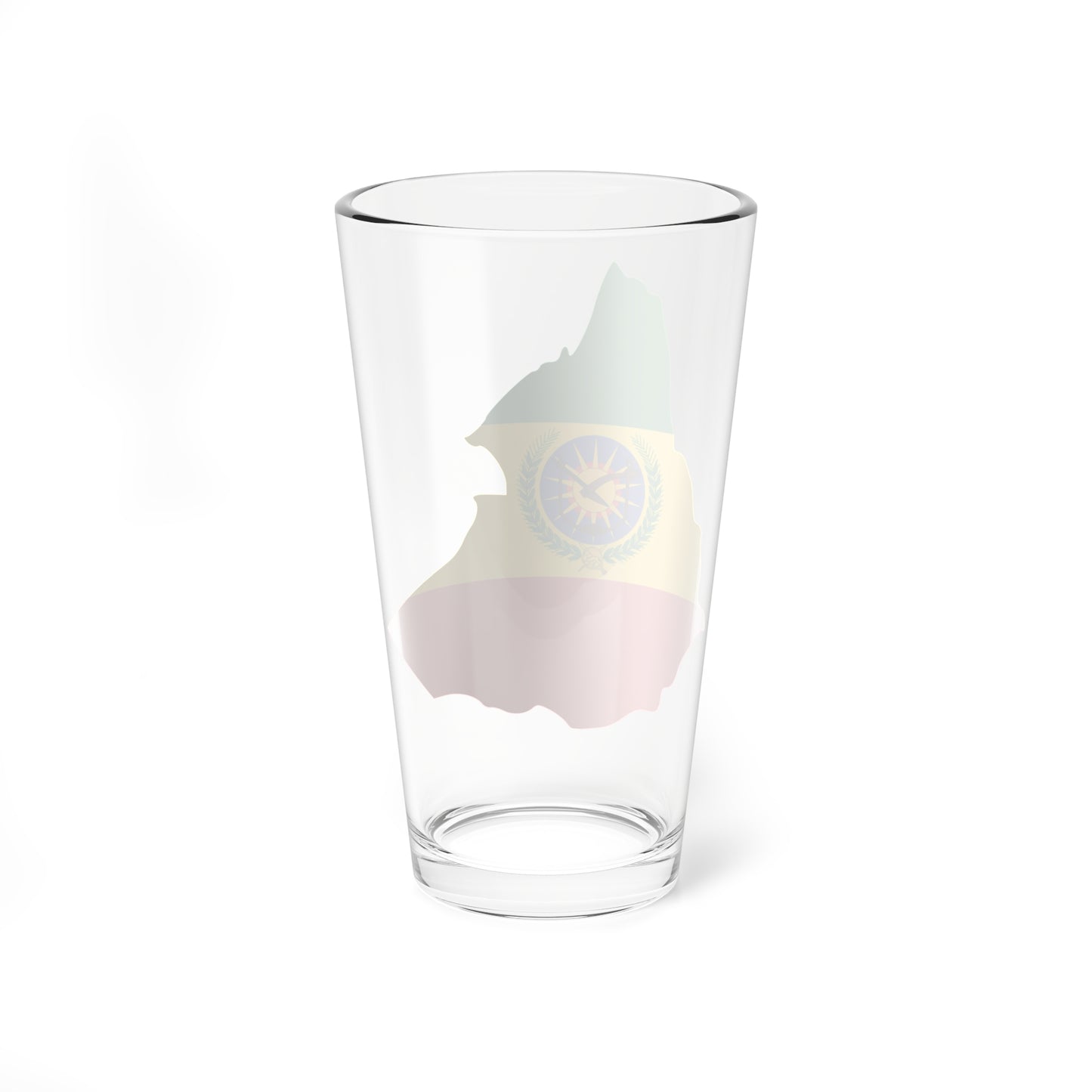 Flag map of Ethiopia 1975-1987 (Ethiopia) Pint Glass 16oz