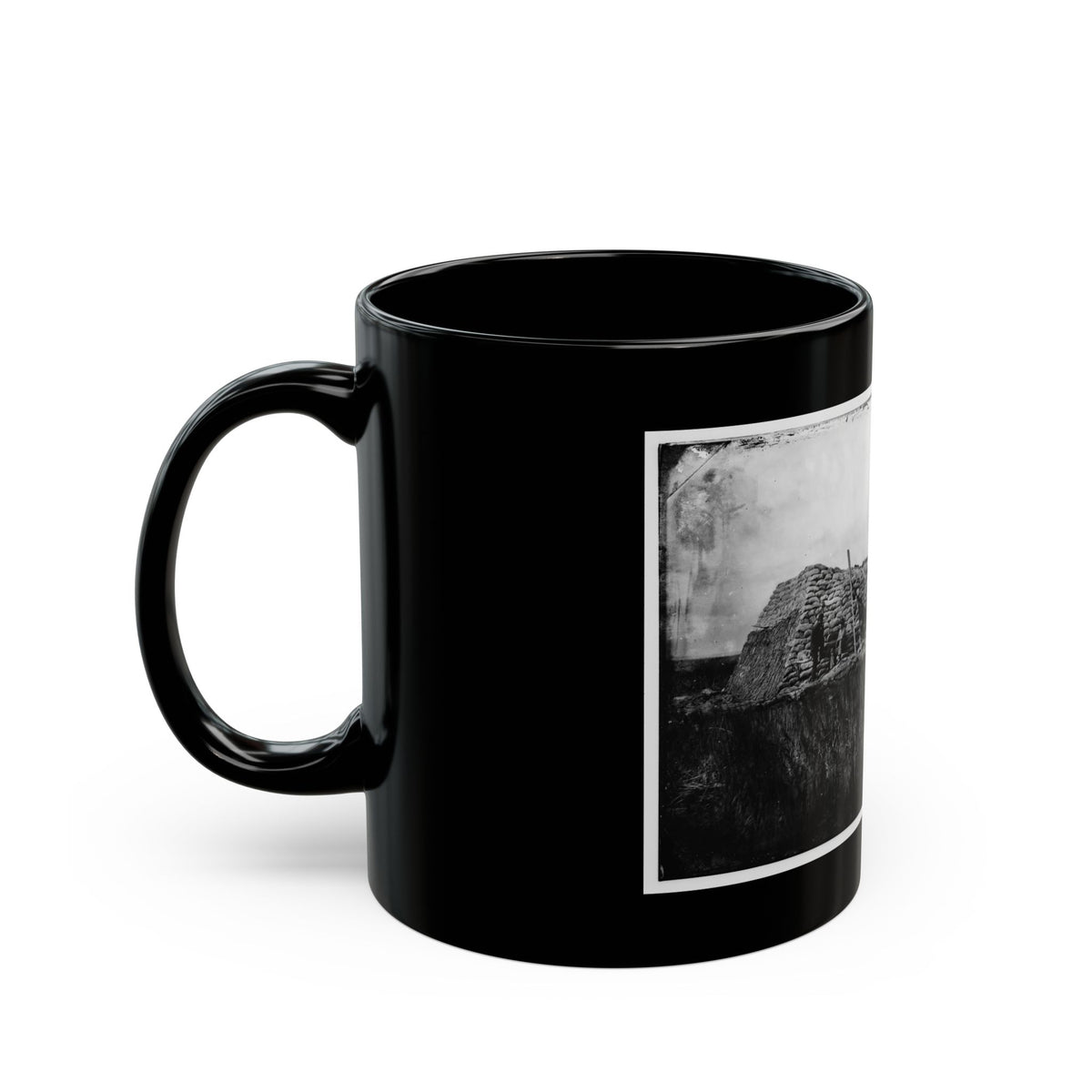 Morris Island (Vicinity), South Carolina. The  Marsh Battery  Or  Swamp Angel  After The Explosion, August 22, 1863 (U.S. Civil War) Black Coffee Mug