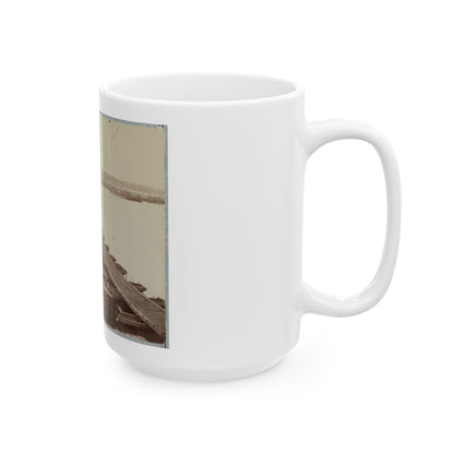 Army Of The James, Pontoon Bridges Across James River At Deep Bottom And Varina (U.S. Civil War) White Coffee Mug