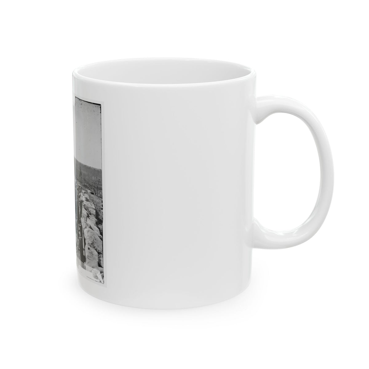 Atlanta, Ga. Federal Soldiers By Gun In Captured Fort (U.S. Civil War) White Coffee Mug