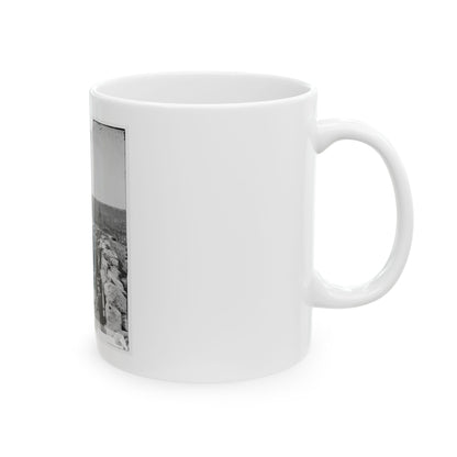 Atlanta, Ga. Federal Soldiers By Gun In Captured Fort (U.S. Civil War) White Coffee Mug