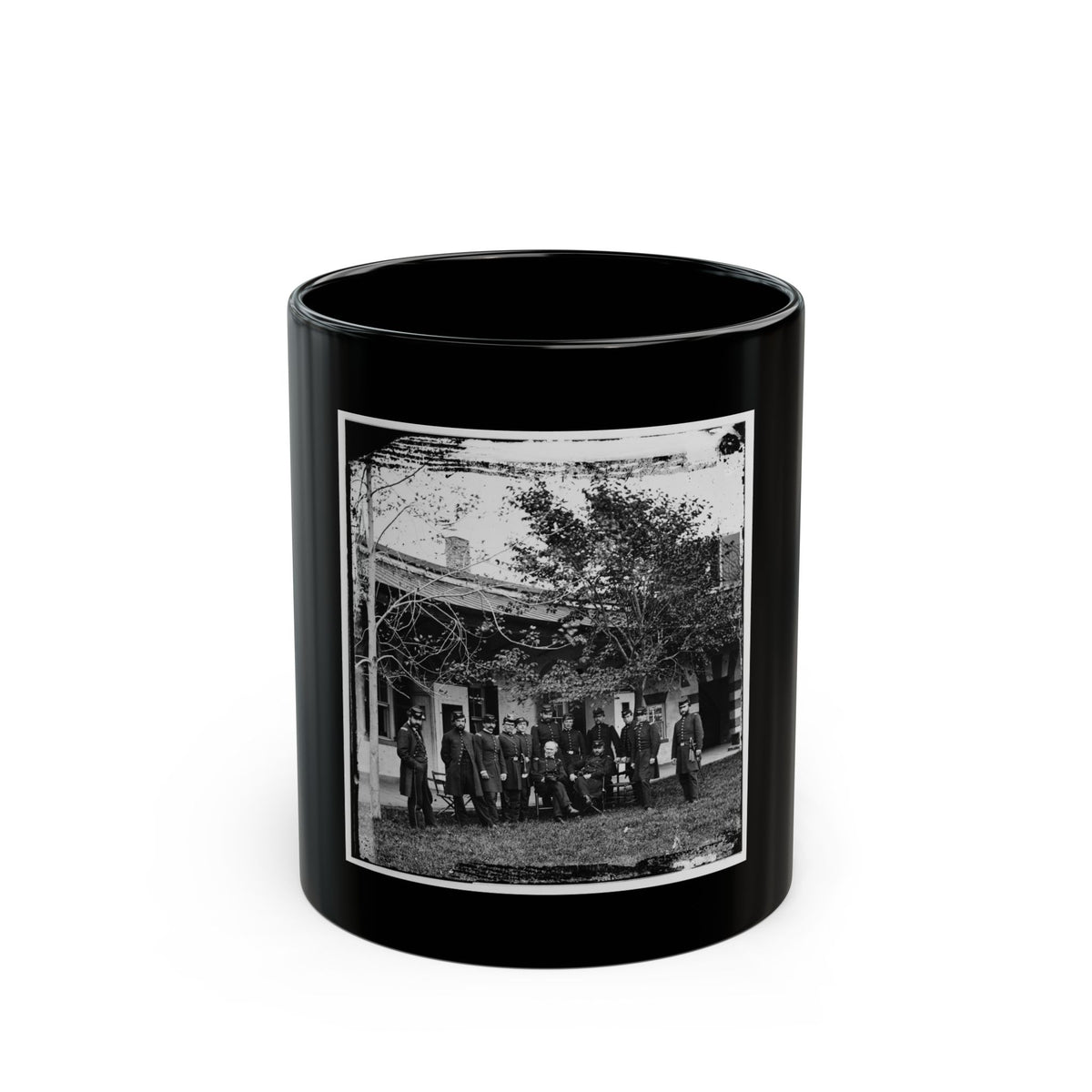 Brig. Gen. Mathew Martin  Burke & Staff. (U.S. Civil War) Black Coffee Mug