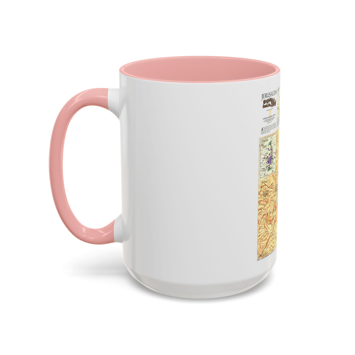 Jerusalem (1996) (Map) Accent Coffee Mug