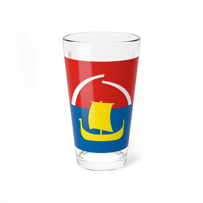 Flag of Vsevolozhsky rayon Leningrad oblast (Russia) Pint Glass 16oz