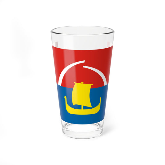 Flag of Vsevolozhsky rayon Leningrad oblast (Russia) Pint Glass 16oz
