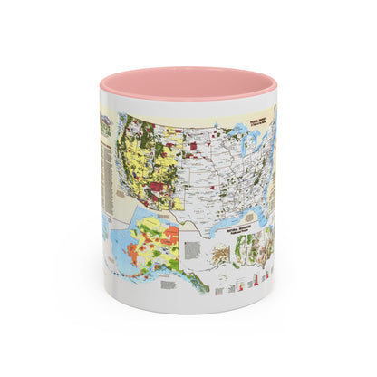 USA - America's Federal Lands (1982) (Map) Accent Coffee Mug