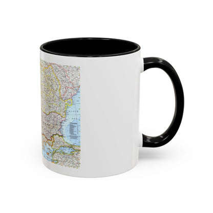 Europe - The Balkans (1962) (Map) Accent Coffee Mug