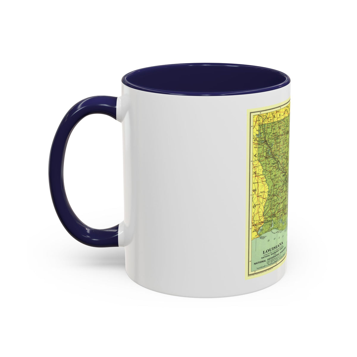 USA - Louisiana (1930) (Map) Accent Coffee Mug