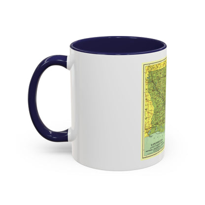 USA - Louisiana (1930) (Map) Accent Coffee Mug