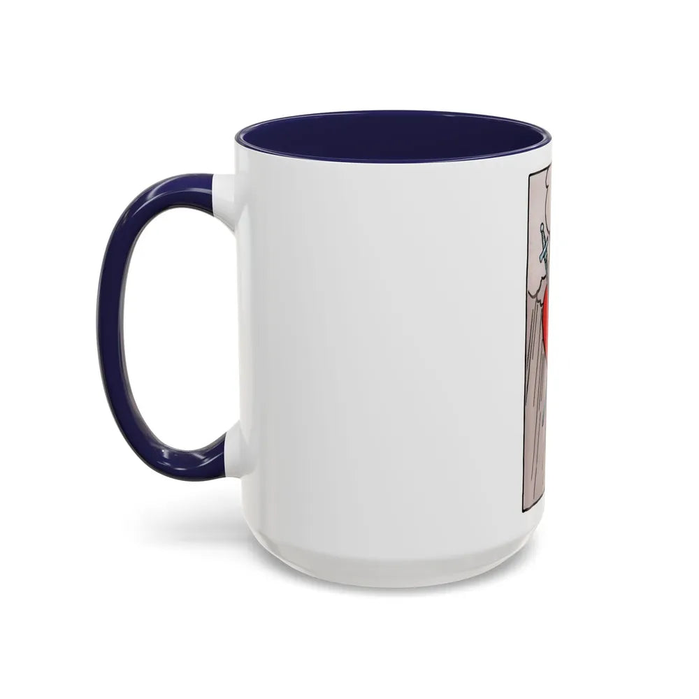 The 3 of Swords (Tarot Card) Accent Coffee Mug-Go Mug Yourself